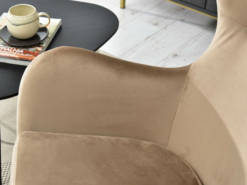 Kreslo Nesia (béžová + buk biely)