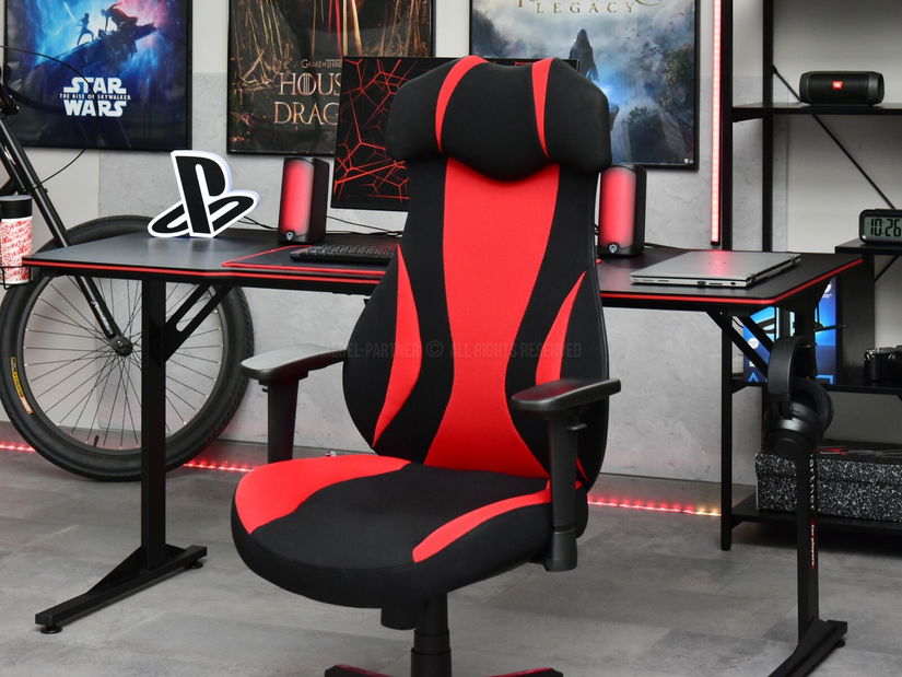 Fotelja Icco (crvena + crna)