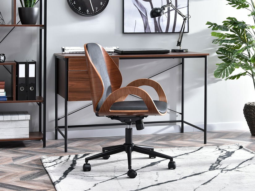 Fotoliu Ginny (nuc închis + negru)