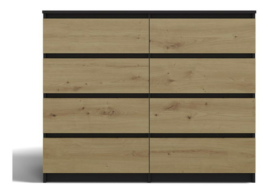 Comodă Musecalo 7 120 (antracit + stejar artisan)