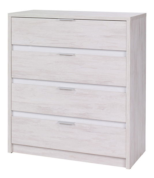 Komoda Desayuno K4SZ (dub biely + lesk biely)