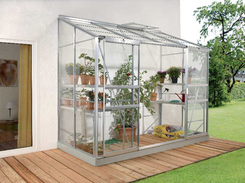 Lean to Greenhouse IDA 3300 (sticlă + aluminiu anodizat)