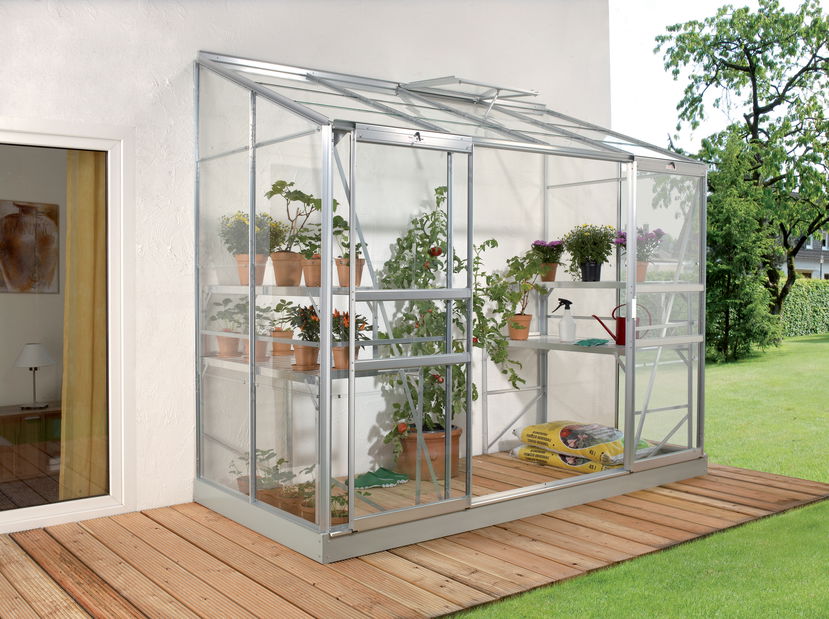 Lean to Greenhouse IDA 3300 (sticlă + aluminiu anodizat)