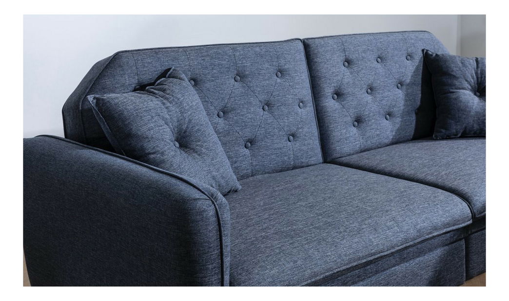 Canapea trei locuri Tessa (albastru închis)