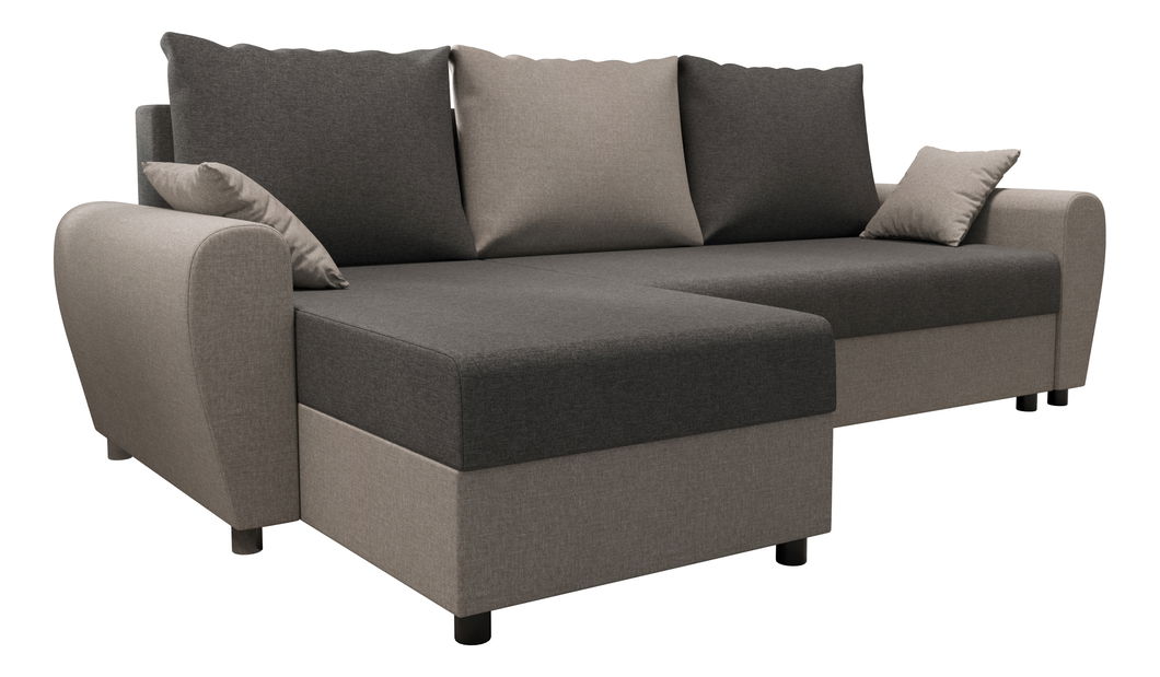 Kutna garnitura Fleur L (smeđa + siva) (L)