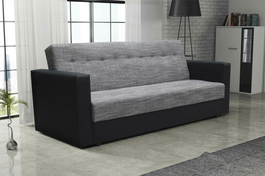 Kanapé Wilbour (fekete + piros)