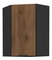Dulap superior de bucătărie de colț Monzesa 60x60 GN 90 1F (nuc okapi + negru) 