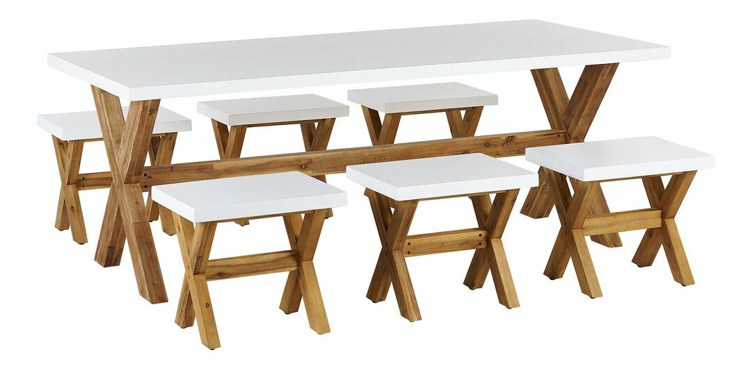 Kerti készlet Olga (fa + fehér)