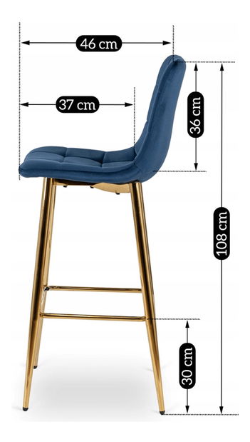 Blagovaonska stolica Abisales (mornarsko plava) 