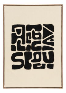 Nástenná dekorácia s prešívanými niťami Tranora (čierna + hnedá)