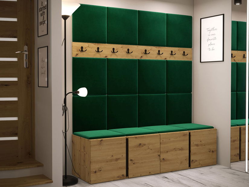 Mobilier Hol Timothy V (Stejar artisan + Stejar artisan + Negru) (Manila 35)