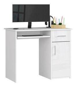PC asztal Padma (fehér + fényes fehér)