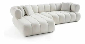 Rohová sedačka Petronel (biela) (L) 1