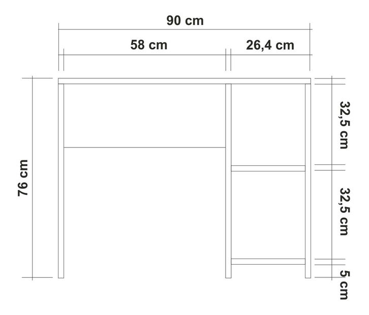 Masă PC Mandy (Alb)