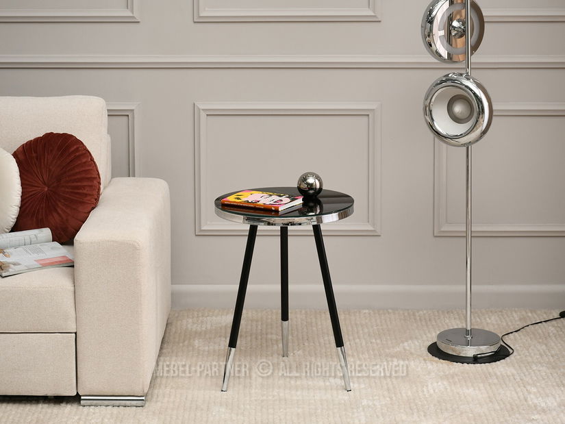 Stolić za kavu Cheops S (crna + krom)