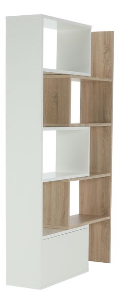 Regál Unwest (biela + dub sonoma) *výpredaj