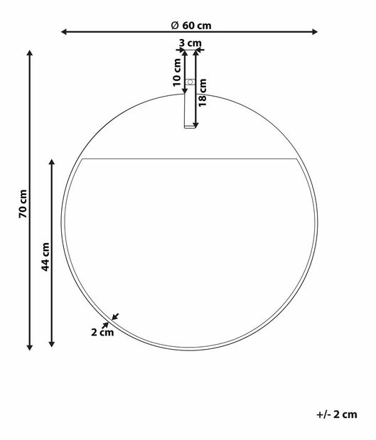 Nástenné zrkadlo Georgina (zlatá)