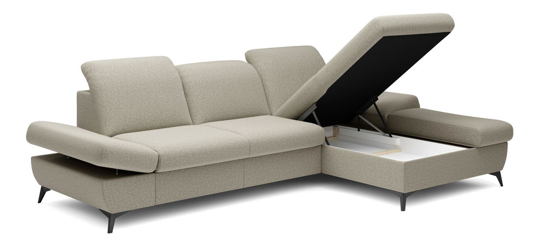 Rohová sedacia súprava Harpie (tmavá béžová) (P)