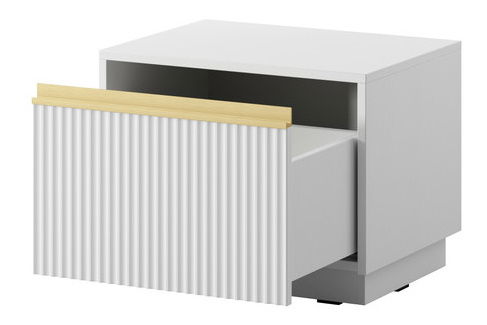 Noćni stolić Rolino S54 (pješčano bež + zlatna)