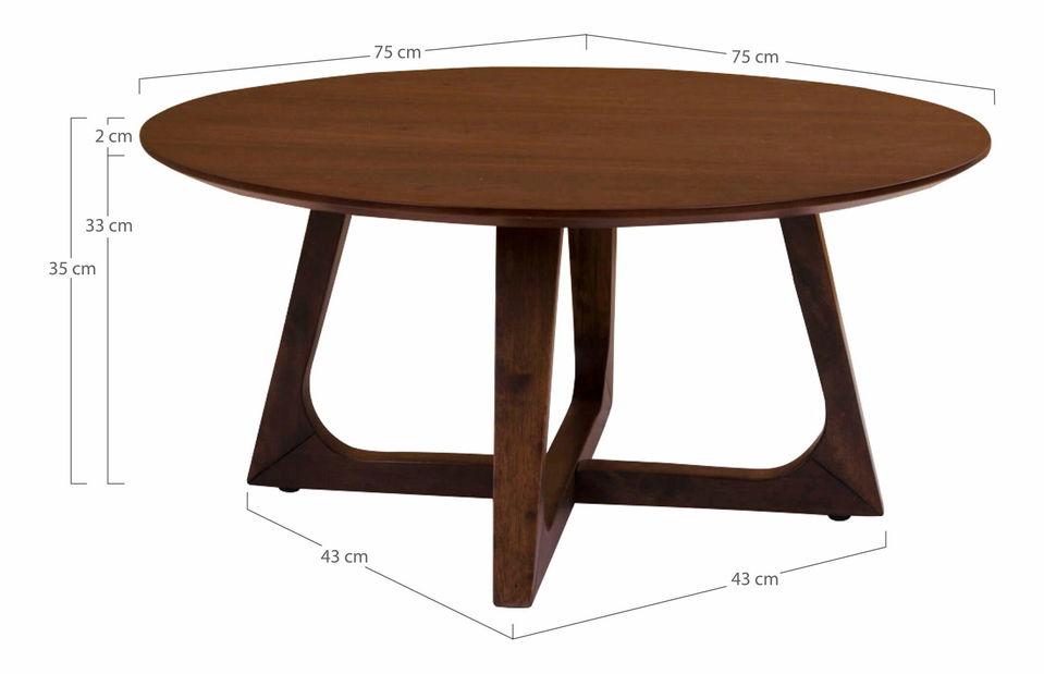 Stolić za kavu Hnadina 1 (smeđa)