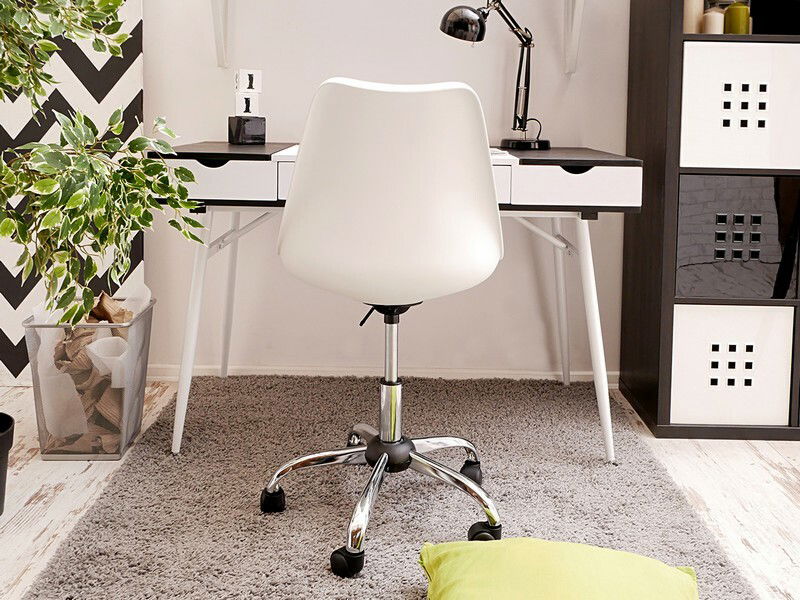 Stolička Large Otoc (biela + čierna + chrómová)