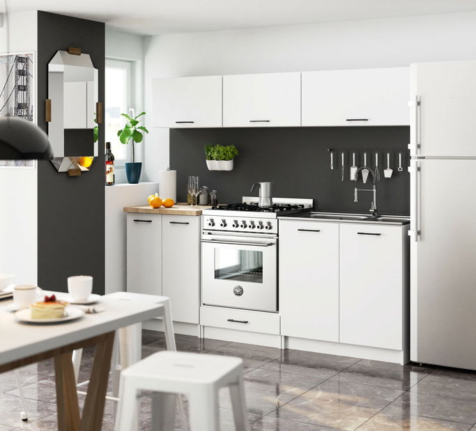 Set de bucătărie 200 cm Ozara V (Alb)