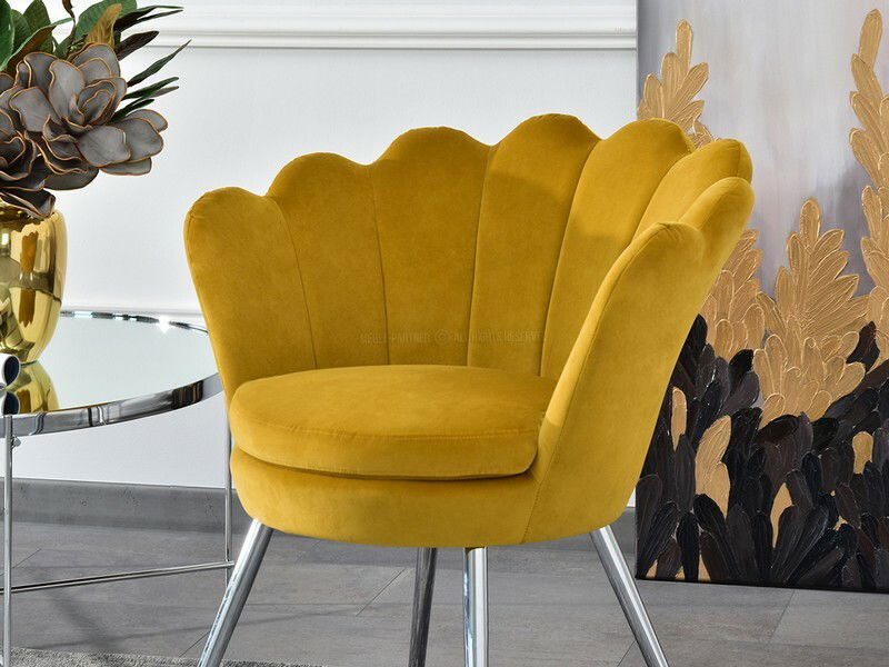 Kreslo Lasair (horčicová + čierna)