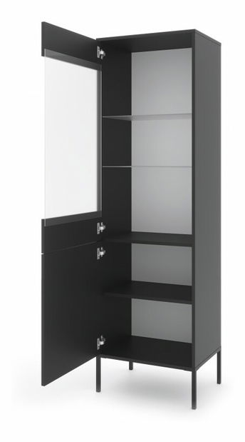 Vitrină Isae 40 (Negru + Auriu)