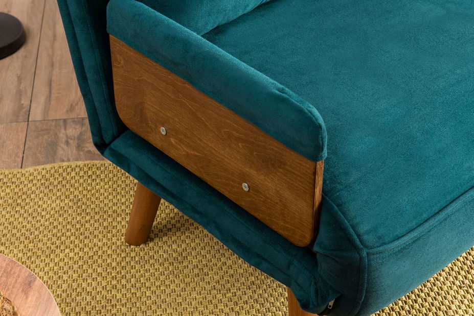 Pohovka dvojsedačka Como P (petrolejová)