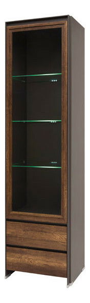 Vitrína BRW Fini REG1W2S/20/5 (s osvetlením)