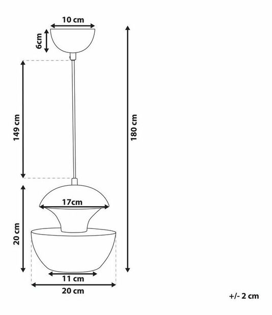 Viseća svjetiljka BAJAN (metal) (bakrena)