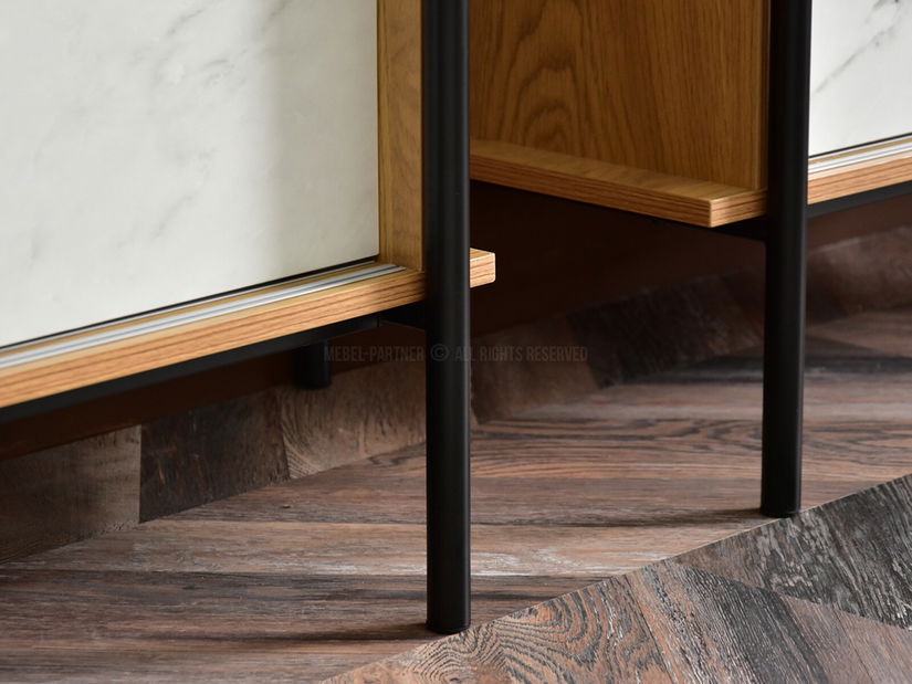 Raft Almasa A2 (marmură albă + negru)