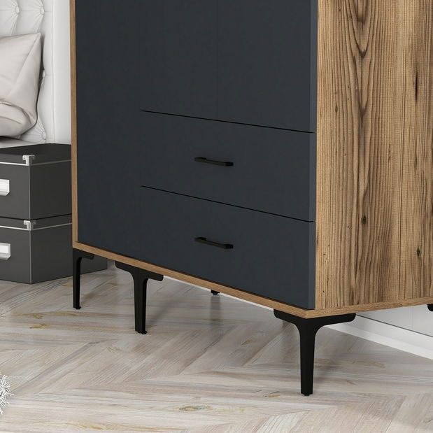 Šatníková skriňa Kiara ST (orech + antracit)