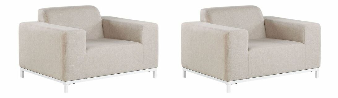 Kerti fotel szett 2 db. RAVIOL (bézs + fehér)