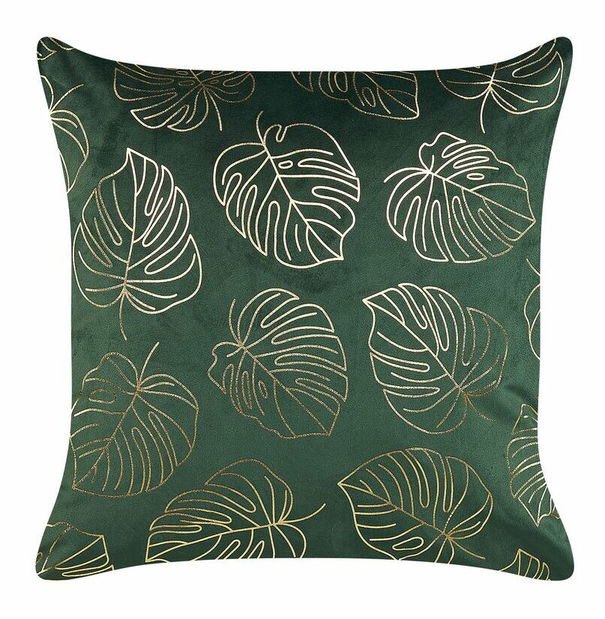 Sada 2 ozdobných vankúšov 45 x 45 cm Monster (tmavozelená)
