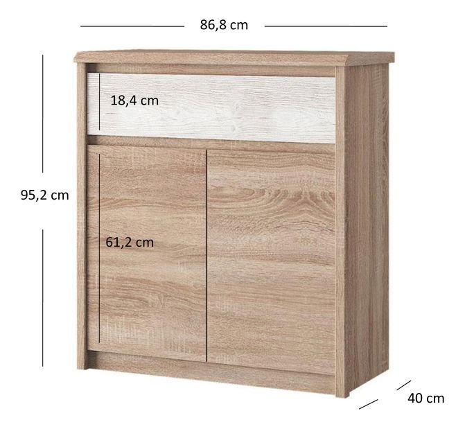 Comodă Soledad (Stejar sonoma)