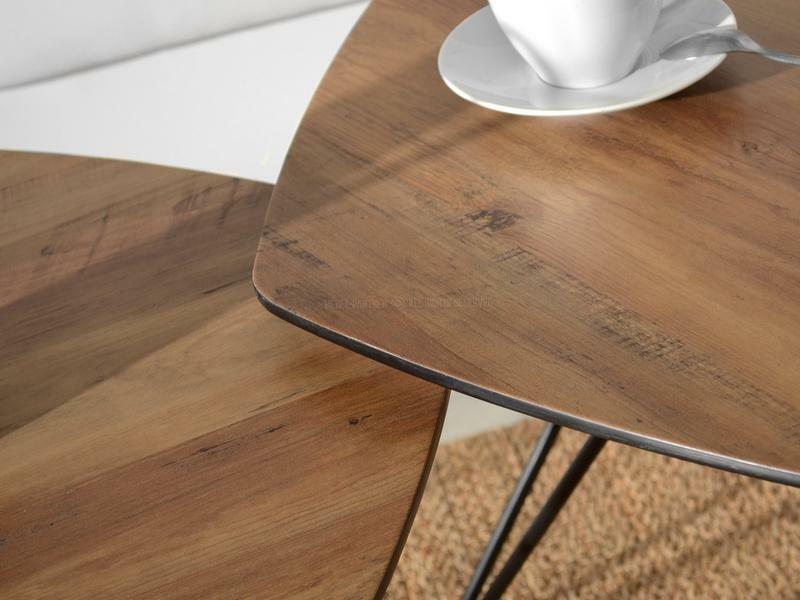 Măsuță de cafea Petal Zest Xl (nuc + negru)