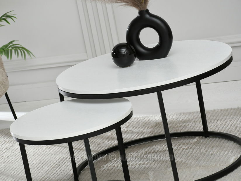 Stolić za kavu Klara (bijela + crna)