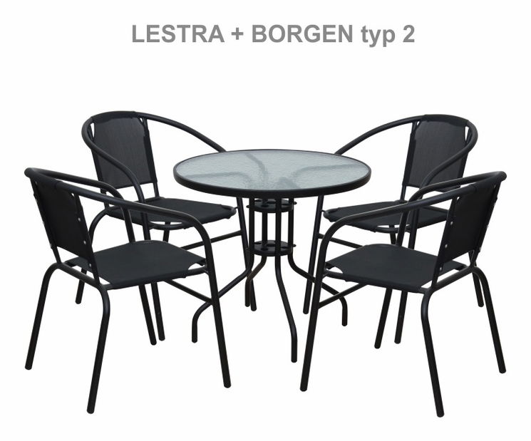 Záhradný stôl Buku 2 (čierna) *bazár