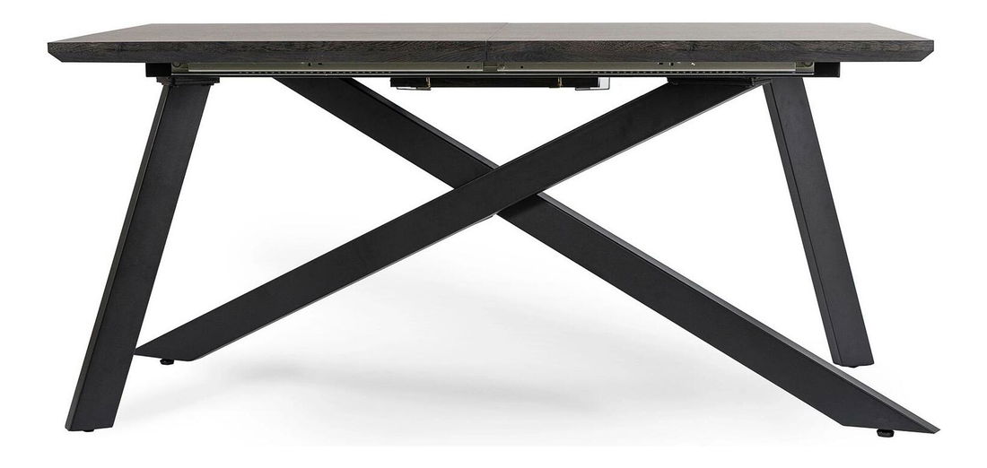 Masă sufragerie extensibilă Hinchandose (negru) (pentru 6-10 persoane)