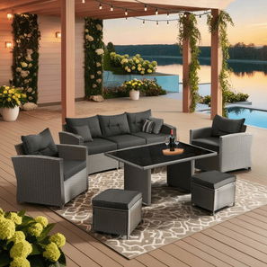 Vrtni set Comidas (siva) (za 7 osoba)