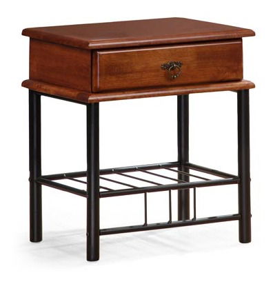 Éjjeliszekrény Fulford (antik cseresznye + fekete)