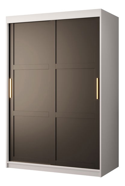 Ormar za garderobu Riven 1 120 (bijela mat + crna mat)