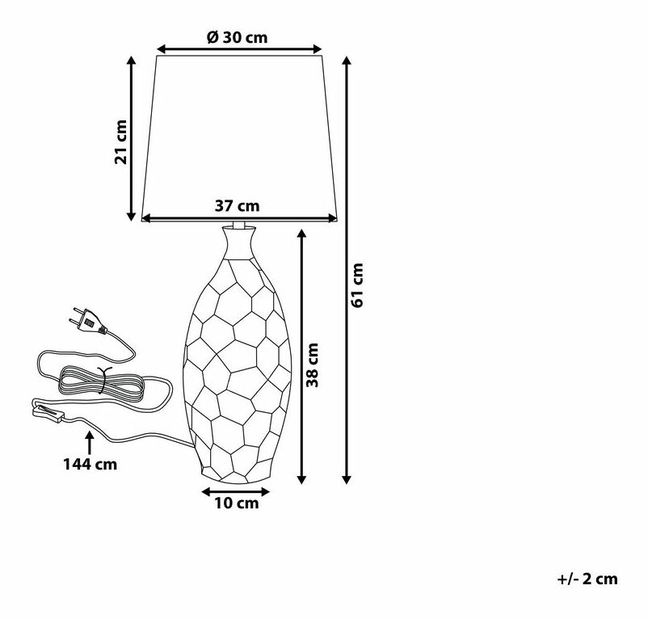 Stolná lampa Trabzoni (zlatohnedá)