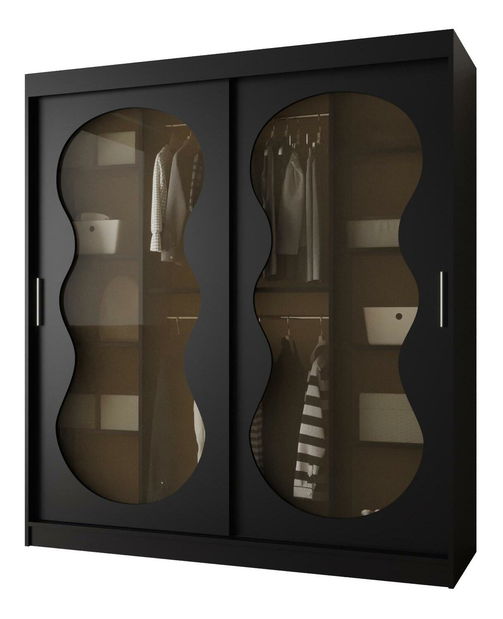 Ormar za garderobu 180 cm Boomer 3 (crna)