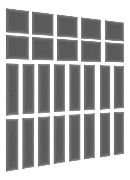 Set 26 panouri tapițate Quadra 120x195 cm (gri deschis) *lichidare de stoc