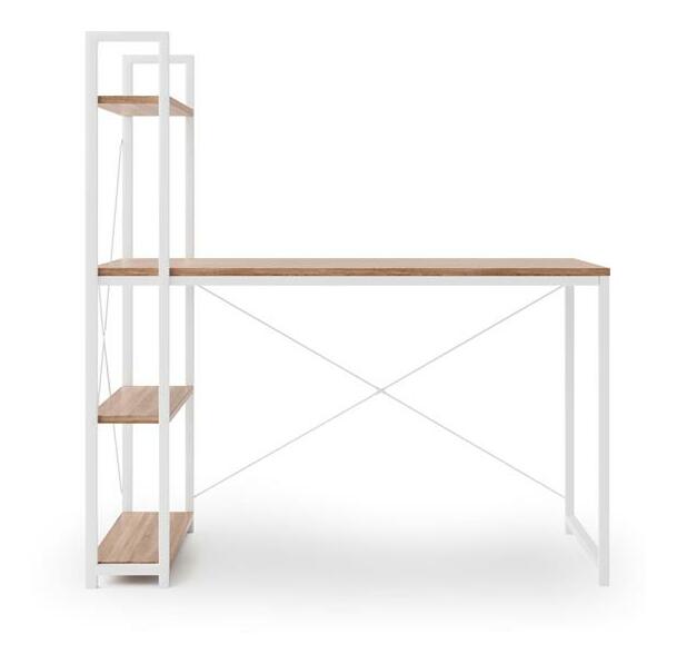 Masă PC Nover (stejar sonoma + alb)