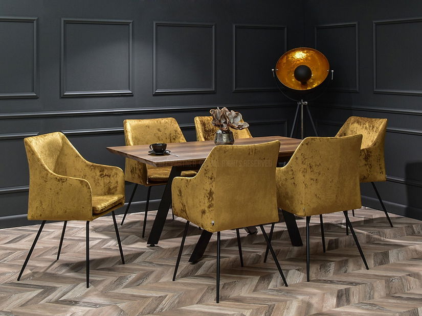 Jedálenská stolička Duplica (zlatá)