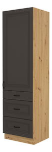 Dulap de bucătărie pentru alimente Sheila 60 DKS 210 3S 1F (stejar artisan + grafit)