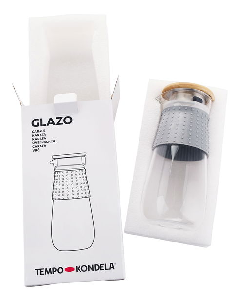 Carafă de apă cu capac și sită 1200ml Glaza 